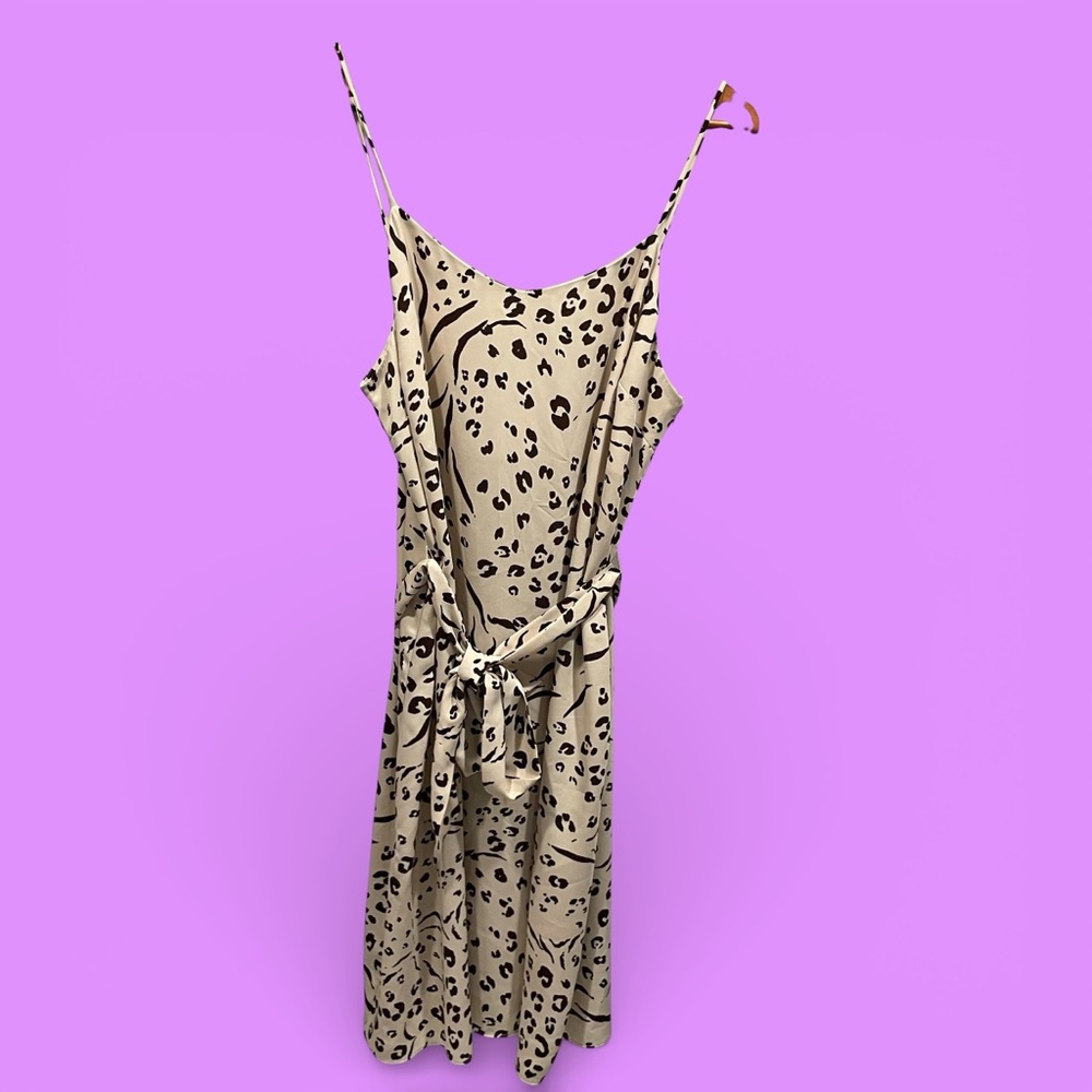 Nine West Beige and Black Midi Dress